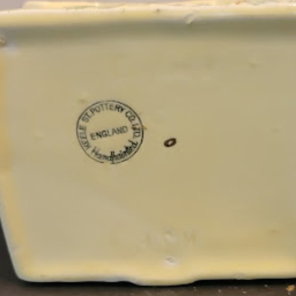 Vintage 1940's Made in England, Set of 3 Keele St. Pottery Teapot, Cream & Sugar - Picture 9 of 12